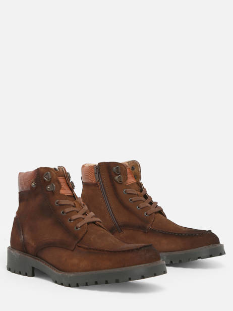 Boots Temple En Cuir Redskins Marron men TEMPLE vue secondaire 2