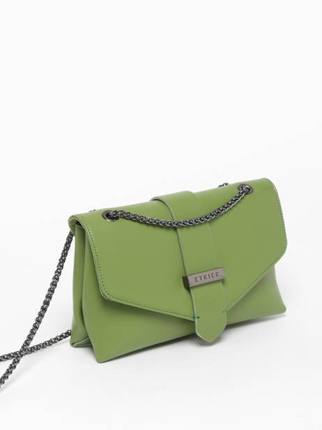 Shoulder Bag Jana Bloc Leather Etrier Green jana bloc EJBC002T other view 2