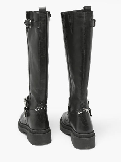 Boots Bennie In Leather Ps poelman Black women BENNIE07 other view 2