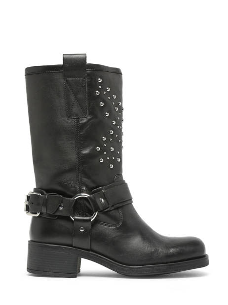 Boots Modular In Leather Ps poelman Black women MODULA36