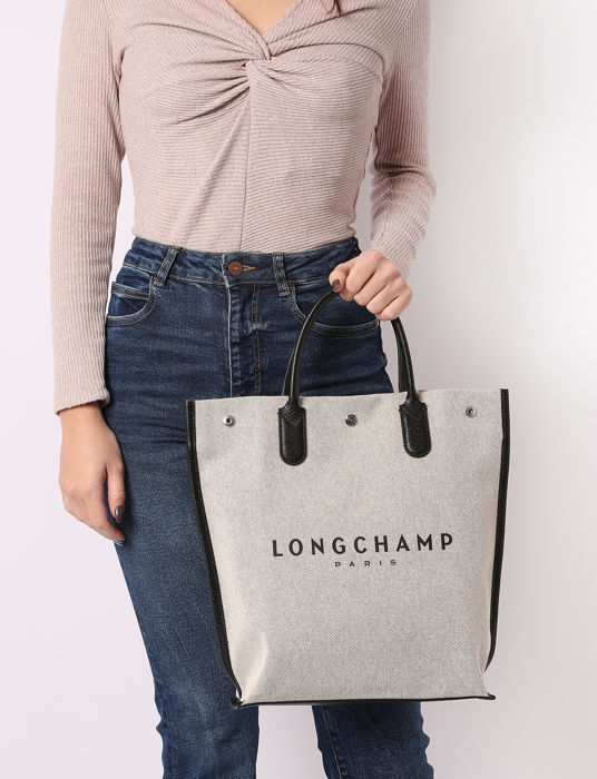 Longchamp Essential toile Sacs porté main Beige