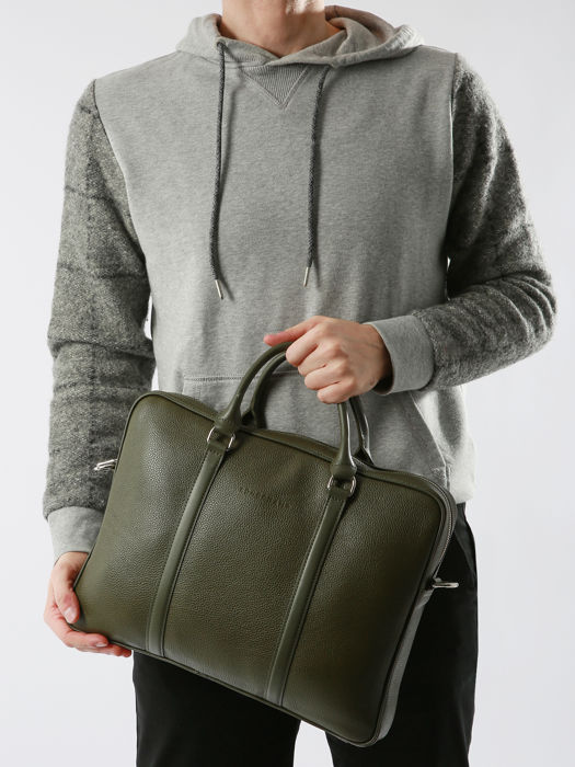 Longchamp Le foulonné Briefcase Green