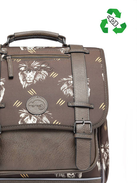 2-compartment Backpack Cameleon Brown vintage urban PBVBSD39 other view 2