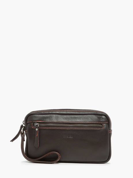 Leather Foulonné Men's Pocket Etrier Brown foulonne EFOU721S