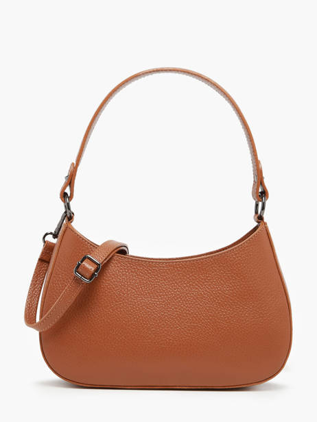 Leather Caviar Shoulder Bag Milano Brown caviar CA23120