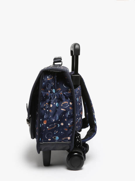 Wheeled Backpack Rétro Cameleon Blue retro CA32 other view 2