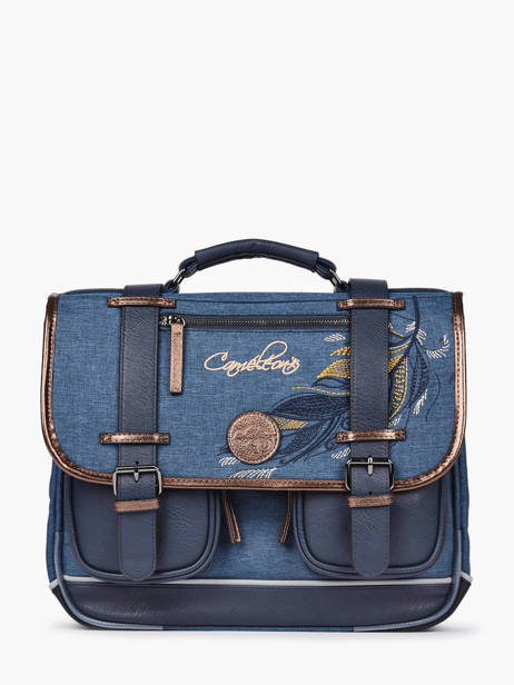 Cartable 2 Compartiments Cameleon Bleu vintage fantasy PBVGCA35