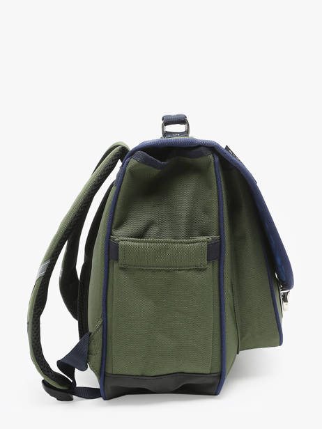 Cartable 2 Compartiments Caramel et cie Vert fier GA vue secondaire 2