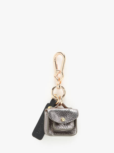 Leather La Breloque Bag Charm Paul marius Silver breloque BRELOGEO other view 1