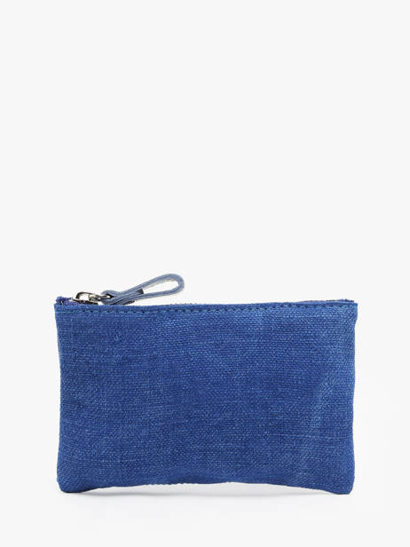 Coin Purse Le Cabas Linen Vanessa bruno Blue cabas lin 31V42017 other view 2