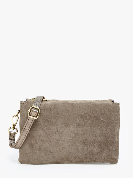 Shoulder Bag Velvet Leather Milano Gray velvet VE24061