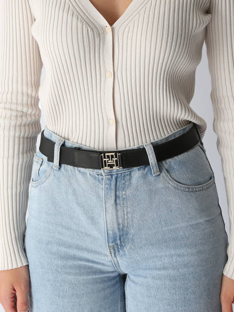 Ceinture Tommy hilfiger Noir th reset AW16353 vue secondaire 1