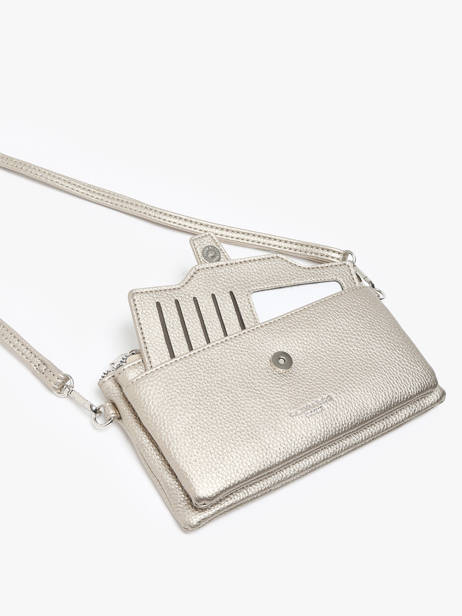 Crossbody Bag With Card Holder Grained Miniprix Gray grained H6020 other view 2