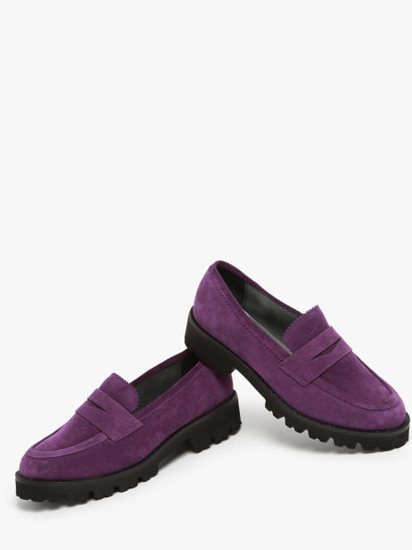 Moccasins In Leather Myma Violet women 1 other view 3