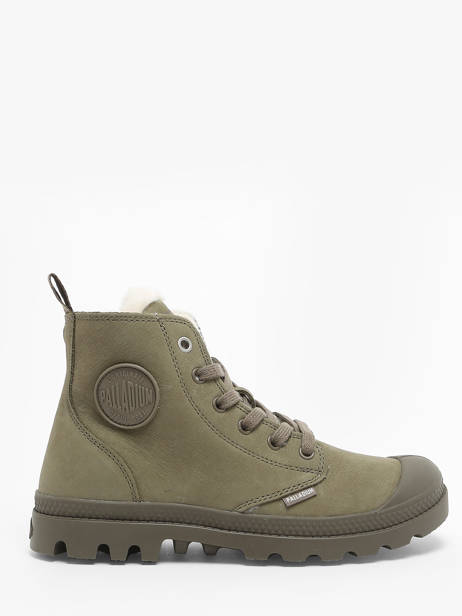 Boots Pampa Hi Zip In Leather Palladium Green women 95982212