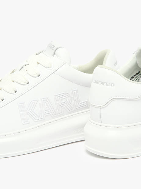 Sneakers Kapri Deco Line En Cuir Karl lagerfeld Blanc men KL52561 vue secondaire 2