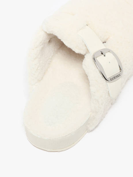 Slippers Isotoner White women 97388 other view 2