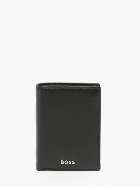 Wallet With Coin Purse Leather Hugo boss Black smooth HLG403A