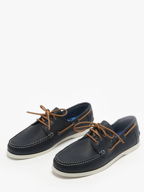 Boat Shoes In Leather Redskins Blue men ORLAND other view 1