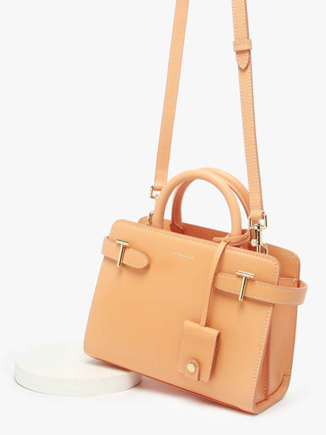 Small Leather Emilie Handbag Le tanneur Orange emily PB328670 other view 2