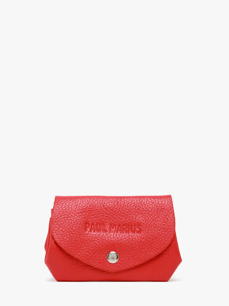 Coin Purse Leather Paul marius Red mon amour GUSTAAMO