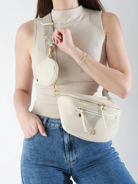 Sac Banane Lulu castagnette Beige zip YSALINE vue secondaire 1