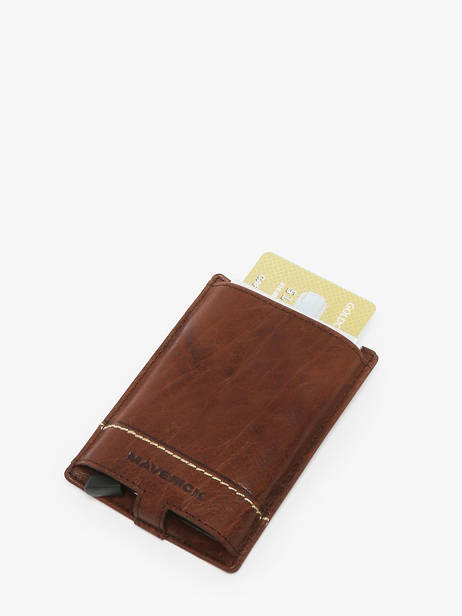 Porte-cartes Cuir Maverick Marron rough gear MAVRG061 vue secondaire 1