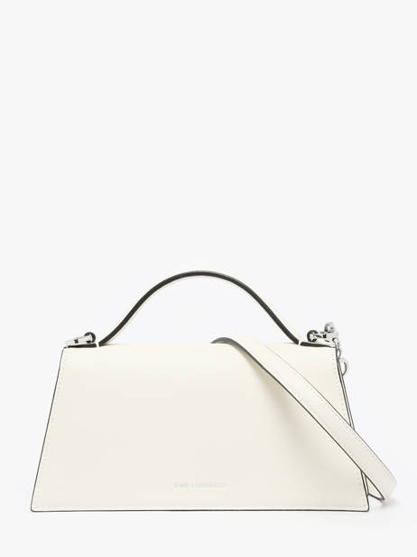 Sac Bandoulière K Signature Cuir Karl lagerfeld Blanc k signature A1W30458 vue secondaire 4