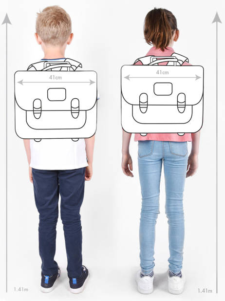 Cartable à Roulettes 2 Compartiments Tann's Rouge les fantaisies g 43124 vue secondaire 1