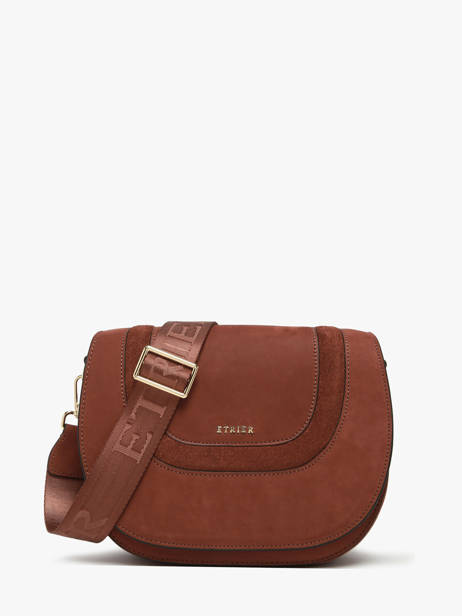 Sac Bandoulière M Lasso Cuir Etrier Marron lasso ELAS152M