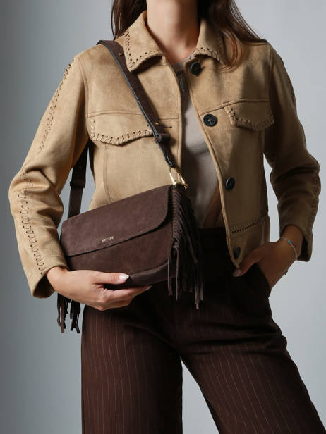 Sac Porté épaule Country Cuir Etrier Marron country ECOU145M vue secondaire 1