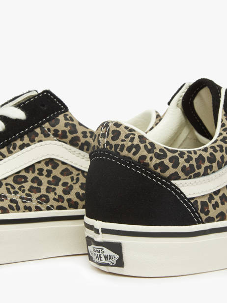 Sneakers Old Skool En Cuir Vans Noir women D6WYY61 vue secondaire 3