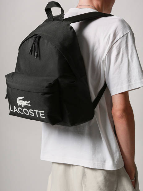 Sac à Dos Lacoste Noir zt NU5182ZT vue secondaire 1