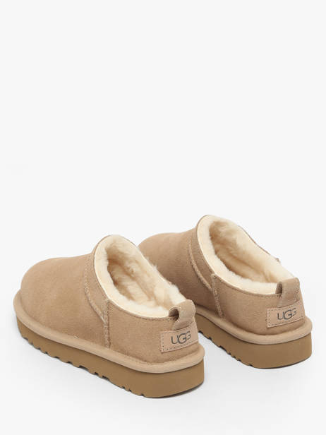 Chaussons En Cuir Ugg Beige women 1173891 vue secondaire 3
