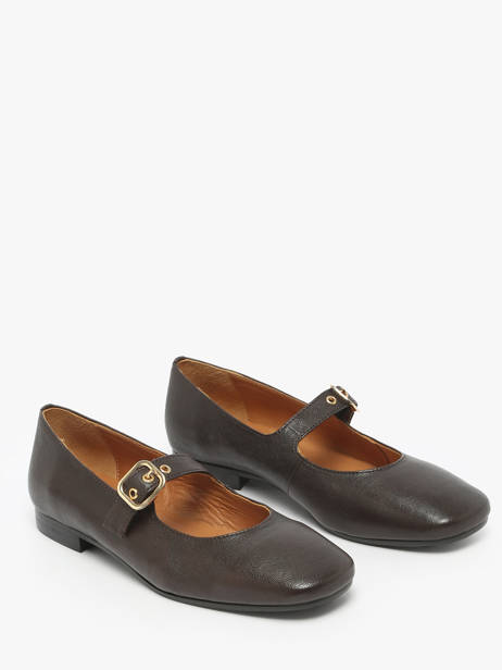 Ballerines En Cuir Aliwell Marron accessoires A2715 vue secondaire 2