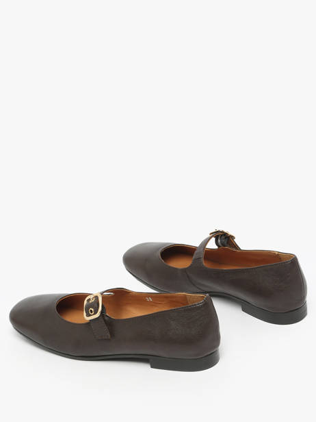 Ballerines En Cuir Aliwell Marron accessoires A2715 vue secondaire 3