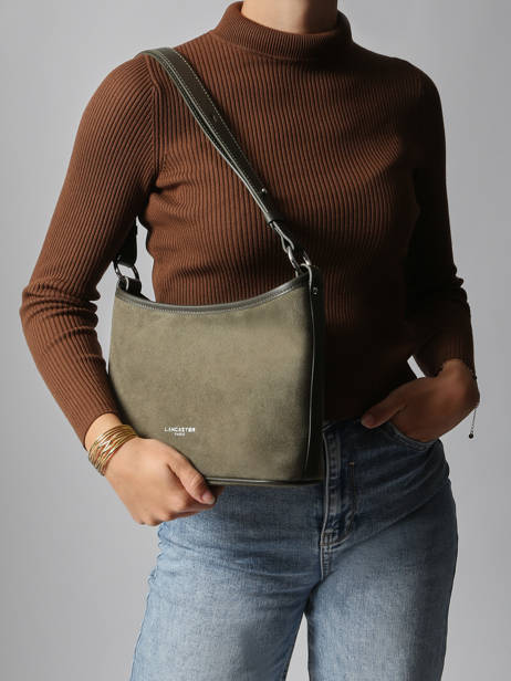 Sac Bandoulière Suede Cuir Lancaster Vert suede 80 vue secondaire 1