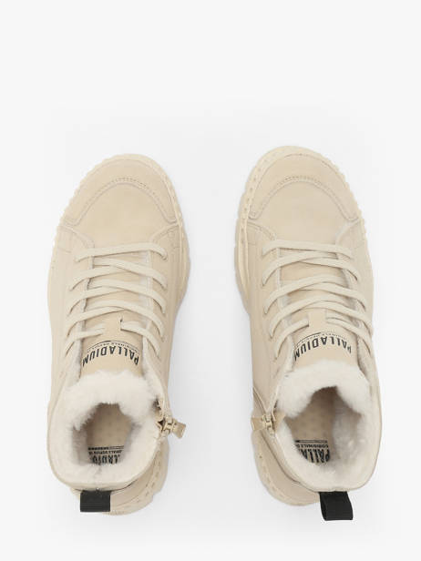 Bottines En Cuir Palladium Beige women 74353210 vue secondaire 4