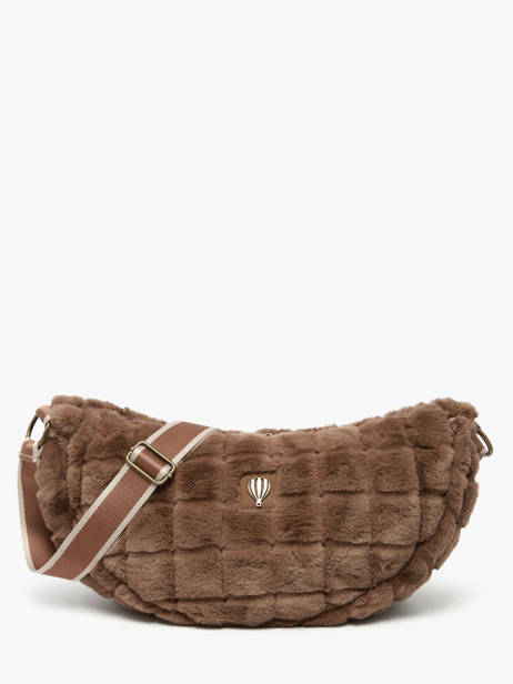 Sac Bandoulière Quadri Polyester Le voyage en panier Marron quadri AHP269