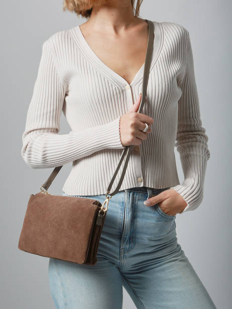 Sac Bandoulière Velvet Caviar Milano Marron velvet caviar VC24117 vue secondaire 1