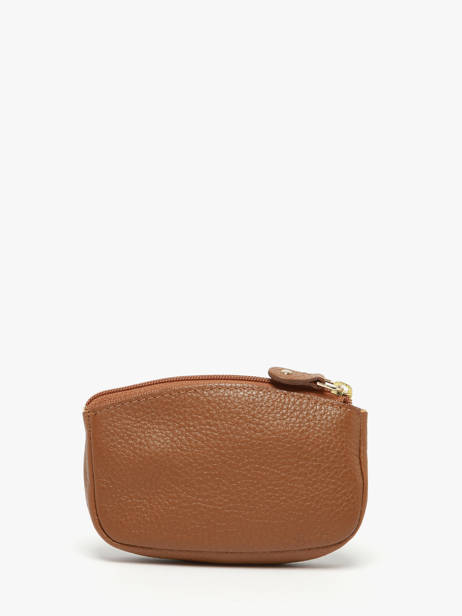 Porte-monnaie Caviar Cuir Crinkles Marron caviar 14036 vue secondaire 2