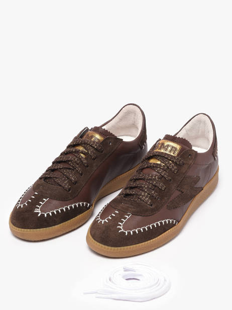 Sneakers En Cuir Semerdjian Marron women ZADIK vue secondaire 1