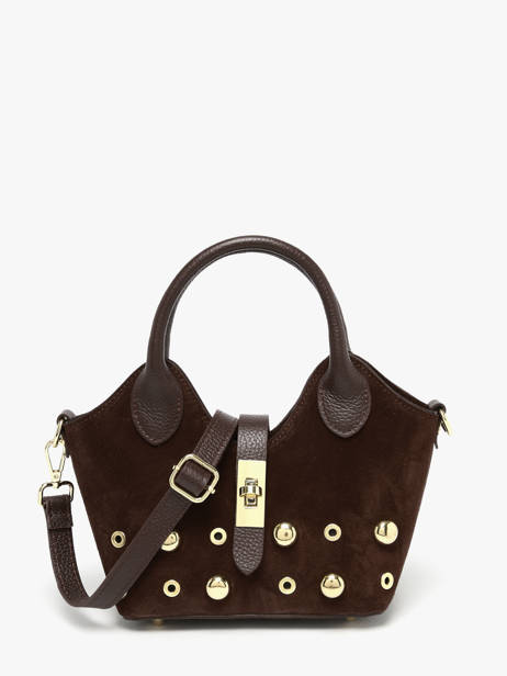 Sac Porté Main Velvet Studs Milano Marron velvet studs VS25091