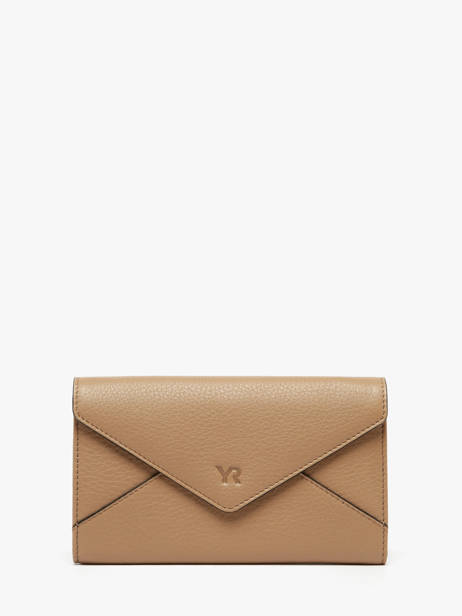 Portefeuille Cuir Yves renard Beige enveloppe 29283
