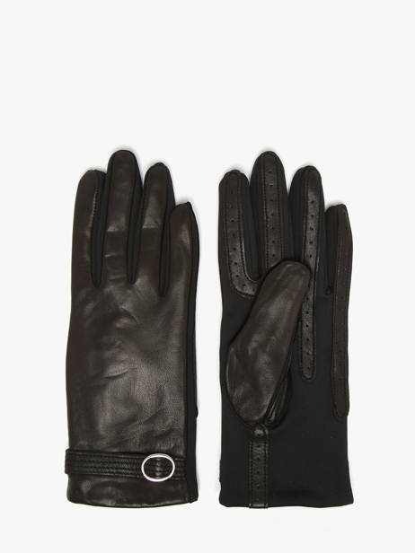 Gants Femme Cuir Isotoner Noir women gloves 85325