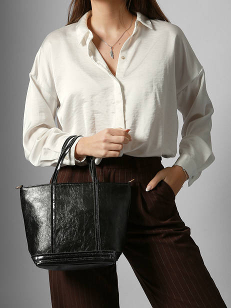 Sac Porté Main Cabas Vanessa bruno Noir cabas 20V40435 vue secondaire 1