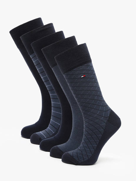 Chaussettes Homme 6 Paires Boîte Cadeau Tommy hilfiger Bleu socks 71235373