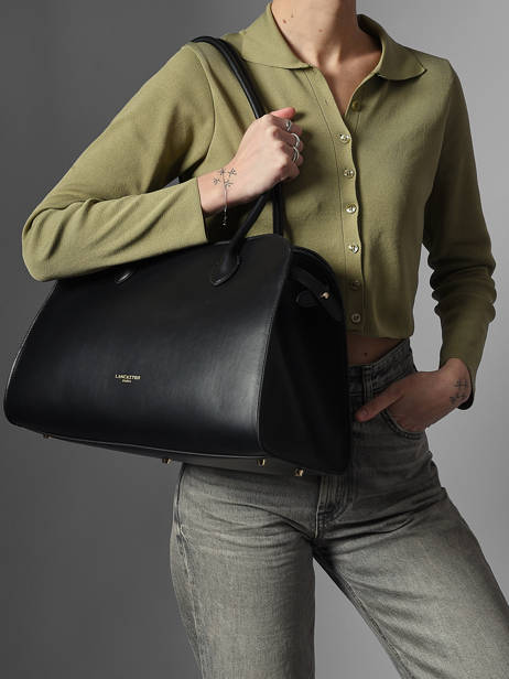 Sac Porté épaule Donna Hopper Cuir Lancaster Noir donna hopper 122 vue secondaire 1