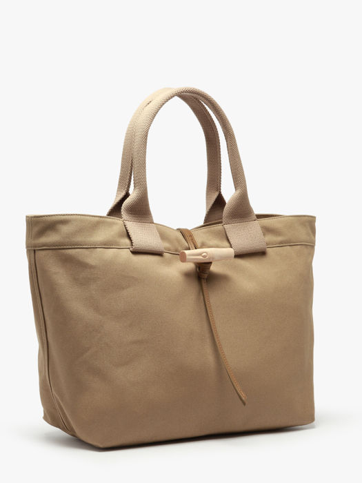 Longchamp Le roseau toile Sacs porté main Beige
