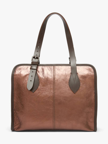 Sac Porté épaule Vintage Cuir Paul marius Marron vintage CABAS vue secondaire 4